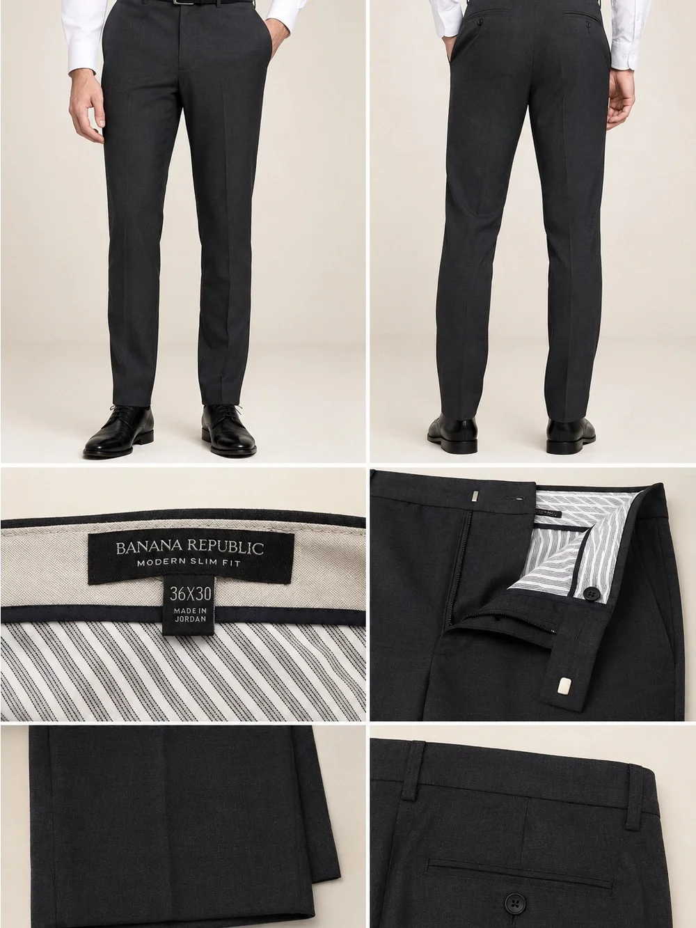 Banana Republic Men's Dress Pants in Charcoal